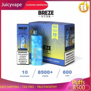 Autêntico Breze Stiik BS8500 Puffs E Cigarros 2% / 5% Bobina de malha Caneta Vape descartável com bateria recarregável de 600mAh 17ml Breeze Pro Edition 2000