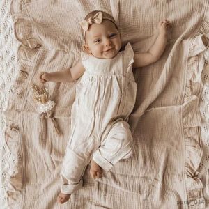 Filtar muslin baby swaddle filtar för nyfödda spädbarn sängkläder baby tillbehör nyfödd ta emot filt bomull