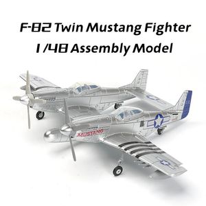 Flygplan Modle 4D-ankomster 1/48 WW2 U.S. F-82 Twin Mustang Fighter Assembly Model P-82 Flygplan Plastiska militära leksaker 231017