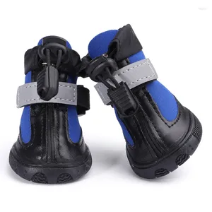 Одежда для собак. Водонепроницаемая обувь. Регулируемые ремни и прочные противоскользящие защитные подошвы. Светоотражающие ботинки для маленьких, средних и больших собак.