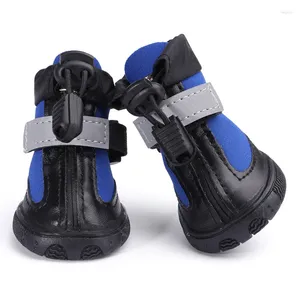 Abbigliamento per cani, scarpe impermeabili, cinturini regolabili e robuste protezioni antiscivolo per suole, stivali riflettenti per cani di taglia piccola, media e grande