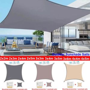 Tents and Shelters Waterproof Sun Shelter Sunshade Protection Shade Sail Awning Camping Shade Cloth Large For Outdoor Canopy Garden Patio 3x5m 3x6m 231018
