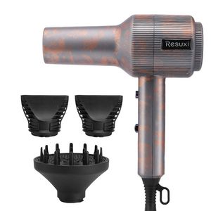 Classic style salon home hair dryer 3 strong wind speed adjustment motor intelligent noise reduction quick drying folding handle can not be folded optional