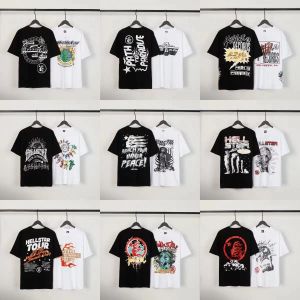 Homens camisetas 2023 manga tee homens mulheres de alta qualidade streetwear hip hop moda camiseta inferno estrela hellstar curto