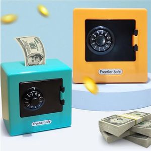 Andra elektronik Mini Bank Money Box Retro ATM Roterande lösenord Kontantmynt Spara Safe Automatic Deposit Sedel Julklapp 231018