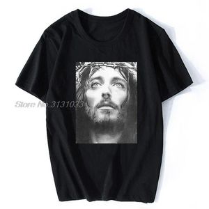 Herr t-shirts t shirt sommar berömda kläder Jesus Christ Men t-shirt kändis stjärna en i staden tshirt bomull harajuku 2221