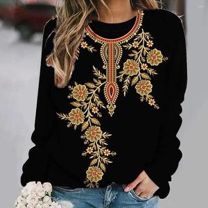 Frauen Hoodies Ethnischen Stil Paisley 3D Druck Retro Sweatshirts Frauen Y2k Hoodie Streetwear Übergroßen Pullover Tops Frau Kleidung