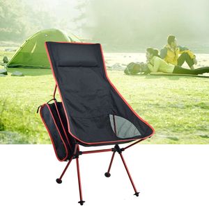 Lägermöbler hooru bärbar strandstol fällbar lounge ryggstöd campingstolar med bärväska lätt fiske picknick resor verktyg 231018