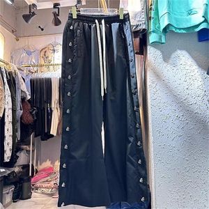 سراويل الرجال Hellstar Nylon Black High Street Side Sidting Button 1: 1 زوجين الرياضة غير الرسمية