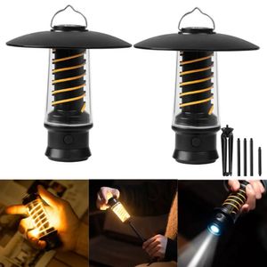 Utomhusgadgets 1/2st Portable Camping ficklampa 5 Belysningslägen USB -laddningsbar utomhustältbelysning Vattentät Mini LED -camping Lykta 231018