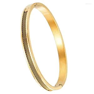 Bangle Engraved LOVE Middle Chain Shape Bracelet & For Women Classic Design Stainless Steel Brand Jewelry Wholesale