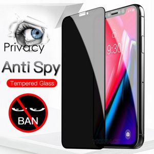 Privacy Tempered Glass Screen Protector For iphone 15 14 13 12 mini Pro max 11 XR XS 6 7 8 Plus Anti-peeping anti-spy PRIVACY PROTECTION GLASS