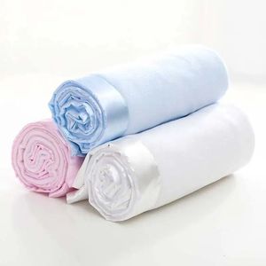 Quilts bestickte Baumwoll -Quilt weiche Säuglings -Swaddle -Kinderwagen Decke Infantil Wrap Kids monatlich fester Flanellsatin -Kante 231017