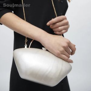 Abendtaschen Perlenförmige Acryl-Clutch-Tasche Damen Designer-Abendparty-Einkaufsbox-Geldbörse 2023 Elfenbein 231017