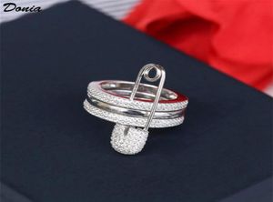 Donia smycken lyx ring överdriven treing koppar inlagd full av zirkoner europeiska och amerikanska kreativa designer gåvor244g4899895