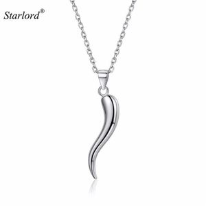 Pendant Necklaces Italian Horn Necklace 925 Sterling Silver 18 Cable Chain Cornicello Cornetto Amulet Jewelry P13274B2074