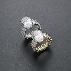 10ct 큰 다이아몬드 반지 빈티지 보석 925 스털링 실버 독특한 칵테일 배 컷 흰색 토파즈 보석 여성 결혼 약혼 248f