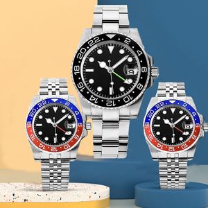 مصمم Sprite 40mm Wristwatch عتيق اللون الأزرق الأزرق Pepsi مدي 2813 حركة الميكانيكية الساعات التلقائية الفاخرة Montre de Lux Watches Dhgates Man Wrist Watches