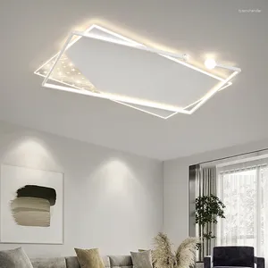 Ceiling Lights Modern Led Bedroom Lamp Living Room Verlichting Plafond Fixture Fabric Chandelier