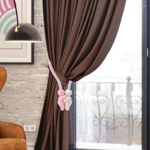 Curtain Window Curtains Tie Backs Mini-figure Shape Magnetic Buckles Holdbacks Holders Strong Bands Modern Rope For Drapes