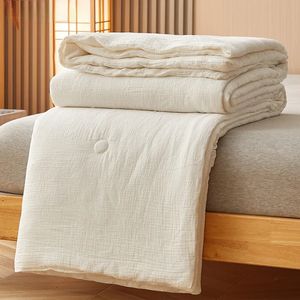 Одеяла Двухслойное марлевое летнее одеяло/покрывало/одеяло премиум-класса для детей и взрослых — стандарт A-класса, устойчивое к пылевым клещам 231017