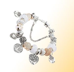 Charm Armbands charmarmband smycken högkvalitativ glamour lämplig för Sier Plated DIY pärlstav pendellarmband o mjfashion dhd6t5361024