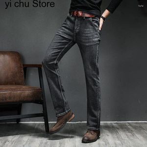 Jeans masculinos bootcut flare mens vintage estiramento boot corte denim homens clássico outono flared pant pantalon homme