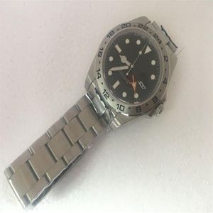 Męskie zegarki eksplorator mechaniczny automatyczny ruch 42 mm biały wybór czarny ii ref 216570 ss ss czarny szafir szklarski AAA Quality282s