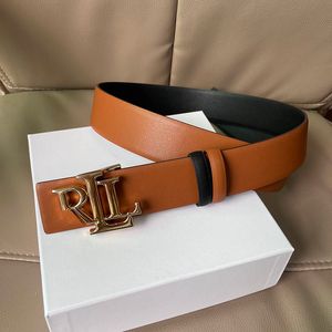 Belt for Women Genuine Leather 4cm Width High Quality Men Designer Belts Letters Buckle Womens Waistband Fashion trend jeans skirt All-match with box