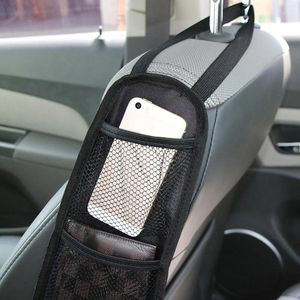 Bilarrangör Auto Side Storage Hanging Bag Mesh Holder Accessorie Pocket Drink Interior Multi-Pocket M3H3