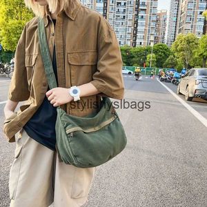 Cross Body Påsar dukväskor Kvinnor Vintage och Bags Casual Soulder Crossbody Bag Eco Bag Korean Messenger Bag unisex Black Sopper Bagstylishyslbags