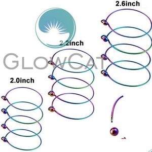 Bracciale Arcobaleno 1/5Mm Braccialetti espandibili Braccialetti in filo d'acciaio Braccialetti vuoti per bambini Donne Ciondoli fai da te Pendenti con medaglione1276P Dr Dhdgi