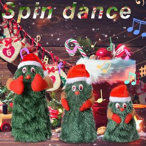 Weihnachtsdekorationen Baum Singen Tanzen Plüschtier Elektrische Lustige Weihnachten Musical Rotierende Puppe Für Home Party Decor Geschenk Navidad 2024 231017