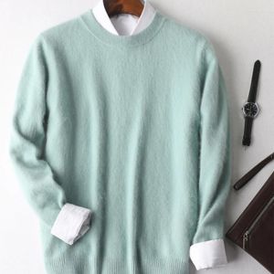 Men's Sweaters Round Neck Pullover Thick Mink Cashmere Sweater Autumn And Winter Loose Wool Plus Size Basic Knit