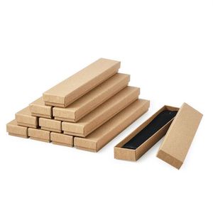 Pandahall 12pcs Karton Mücevher Kutusu Kolye Bilezikler Dikdörtgen Tenggle Black Sienna Firebrick Steel Blue Olivedrab 21x4x2cm T20271A