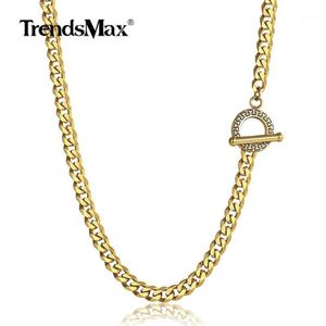 Chains 5mm Stainless Steel Chain Cuban Curb Link Necklace For Men Women Toggle Clasp Fashion Hip Hop Jewelry TNS007031219o