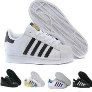 Gratis frakt Superstar White Black Pink Blue Gold Superstars 80s Pride Sneakers Super Star Women Men Sport Casual Shoes