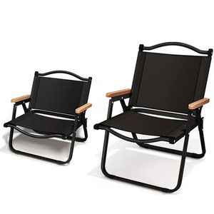 Мебель для лагеря, 2 шт., черный складной стул, портативный стул для кемпинга на открытом воздухе, оборудование для пикника, барбекю, стул Comite 231018