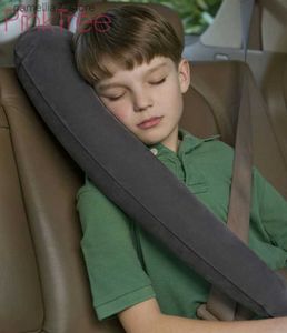Sitt kuddar P Shape Travel Air Flight Inflatable Car Headrost Hold Pillow Head Neck Surport Confort Pouch Håll kudde Pink Auto Accessory Q231018