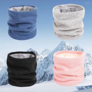 Scarves Winter Scarf For Women Men Thicken Wool Knitted Outdoor Keep Warm Snood Scarfs Ring Solid Color Ski Climbing Neck Warmer