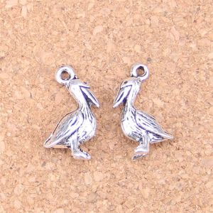 100 pçs antigo prata bronze chapeado pelicano pássaro do mar encantos pingente diy colar pulseira descobertas 18 9mm286q