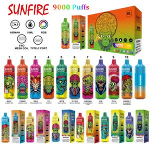 Верхний 1 Shenzhen Sunfire Tornado 9000 Puffs 9k одноразовые вар.