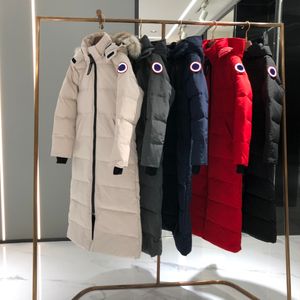 Frau Pelz Puffer Mantel Mode Lange Parkas Mäntel Winter Klassische Muster Daunenjacken Designer Damen Puff Jacke Oberbekleidung Hohe Qualität 23FW