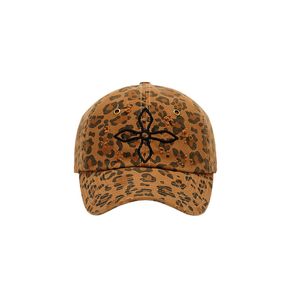 Mode Cross Flower Embroidery Designer Ball Caps Par Casquette Outdoor Vacation Sports Leopard Print Justerbar storlek Cap