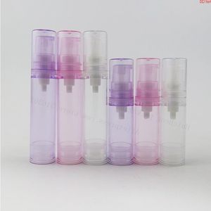 50 x Travel 5ML 10ml Clear Pink Purple Airless Lotion Pump Bottle Empty Nachfüllbare Handcremeflasche mit Lotionpumpe Containergood Xnscb