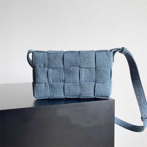 Torebka bvs botegas cegła kasetowa torba obiadowa płócienne demin z kosmetyczną poduszką ręcznie wykonaną miękką crossbody lady moda y