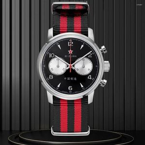 Наручные часы Red Star 42 мм Механический хронограф 1963 Полная серия с сапфировым стеклом/Hardlex Mirror Механизм с ручным заводом Модные мужские часы