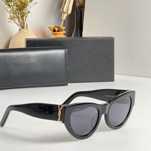 نظارة شمسية فاخرة للنساء والرجال مصمم y SLM6090 نظارات نفس الأسلوب الكلاسيكية Cat Eye Eye Frame Classes with Box
