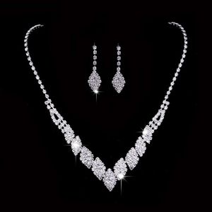 Farfetch Women Accessories Sterling Silver 925 Jewellery Moissanite Crystal Diamonds Necklace Earrings Nigerian Jewelry Sets