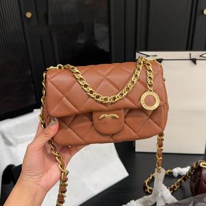 Gold Coin Accessories Women Crossbody Shoulder Bag Gold Hardware Luxury Handbag Tri Color Diamond Lattice Leather Quilted Designer Bag Mini Underarm Coin Purse 20C